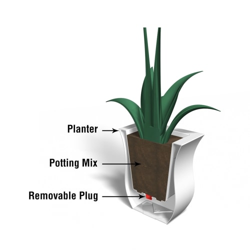 Mayne® Valencia Tall Planter, 16" x 16" x 18", Espresso
